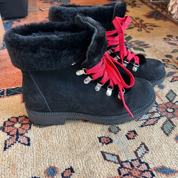 J.Crew Nordic boots in Leather with Shearling Upper F8444 SIZE 8 - Picture 4 of 9